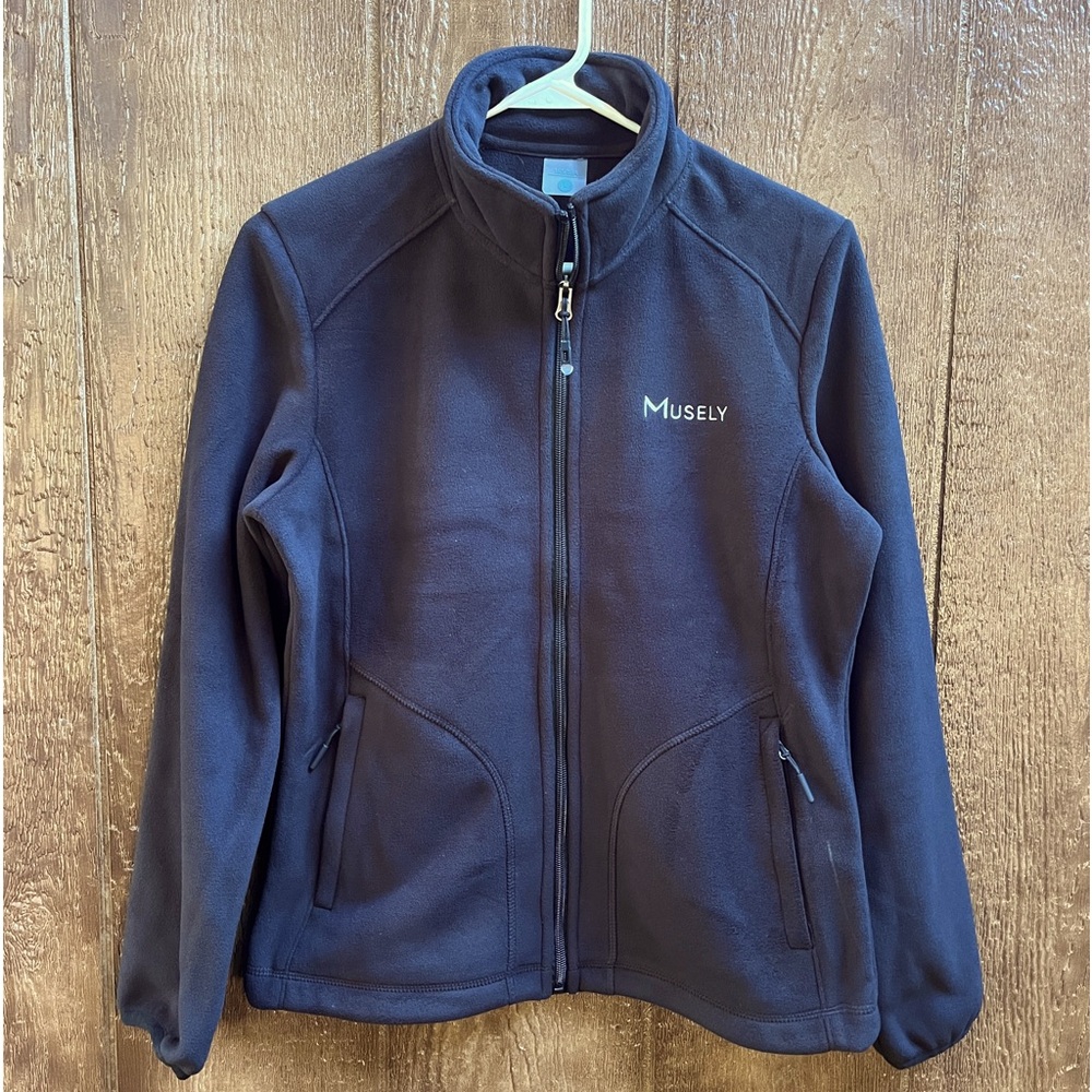 NEW Musely Black Fleece Zip-up Jacket Size Large